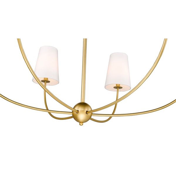 Z-Lite Shannon 6-Light Rubbed Brass Shaded Chandelier