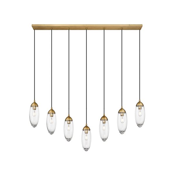 Z-Lite Arden 7-Light Rubbed Brass Linear Chandelier