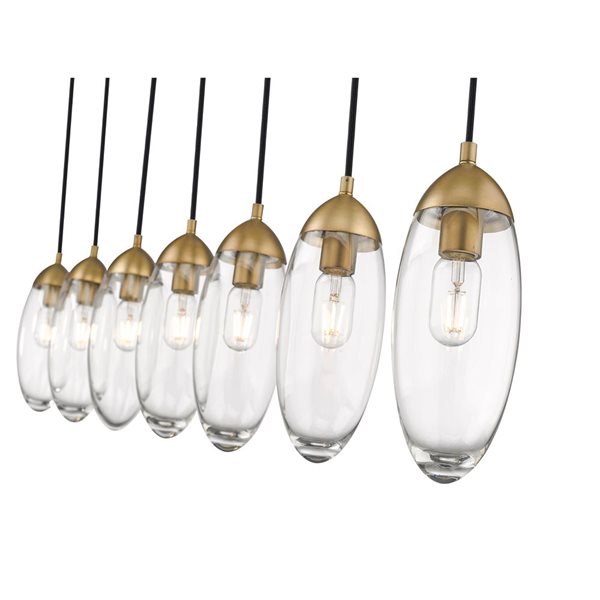 Z-Lite Arden 7-Light Rubbed Brass Linear Chandelier