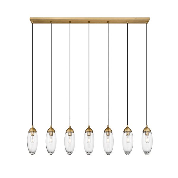 Z-Lite Arden 7-Light Rubbed Brass Linear Chandelier