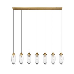 Z-Lite Arden 7-Light Rubbed Brass Linear Chandelier