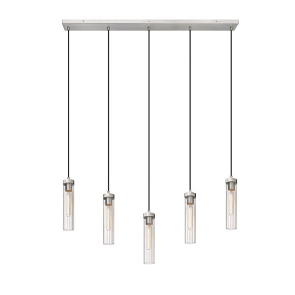 Z-Lite Beau 5-Light Brushed Nickel Linear Chandelier