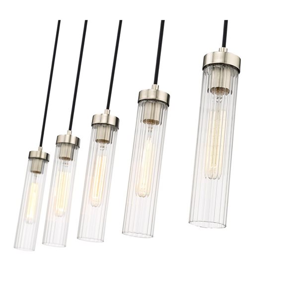 Z-Lite Beau 5-Light Brushed Nickel Linear Chandelier