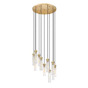 Z-Lite Beau 11-Light Rubbed Brass Linear Chandelier