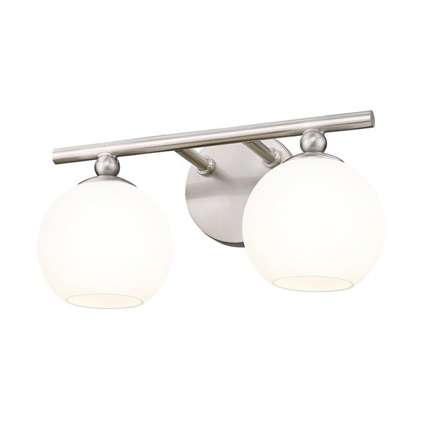 Z-Lite Neoma 13.5-in 2-Light Brushed Nickel Vanity Light