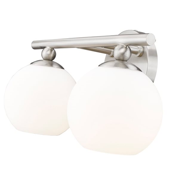 Z-Lite Neoma 13.5-in 2-Light Brushed Nickel Vanity Light