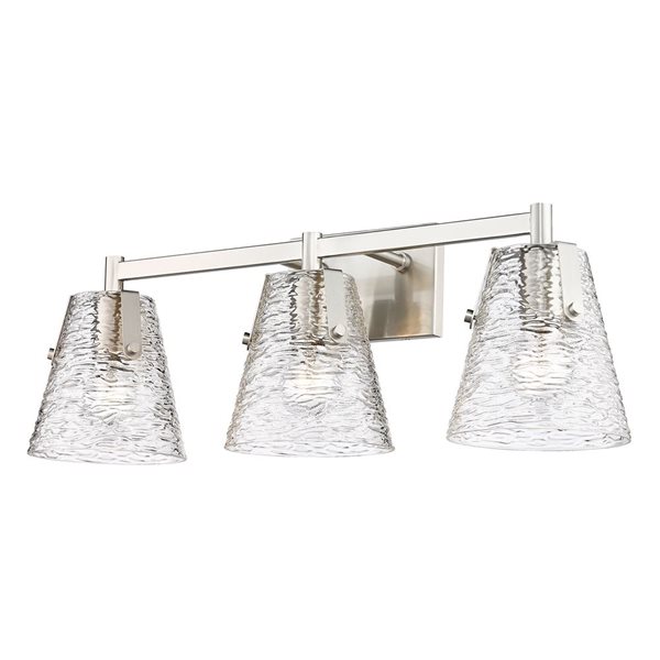 Z-Lite Analia 26.25-in 3-Light Brushed Nickel Vanity Light