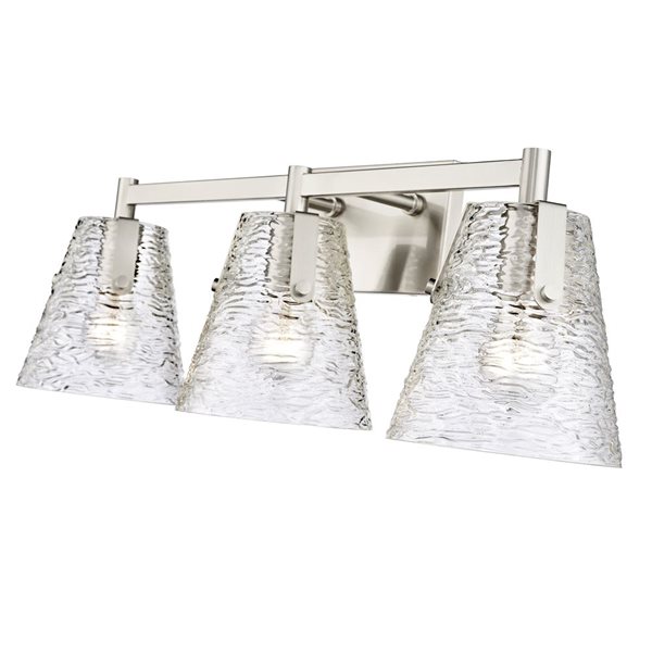 Z-Lite Analia 26.25-in 3-Light Brushed Nickel Vanity Light