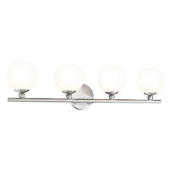 Z-Lite Neoma 30+-in 4-Light Brushed Nickel Vanity Light