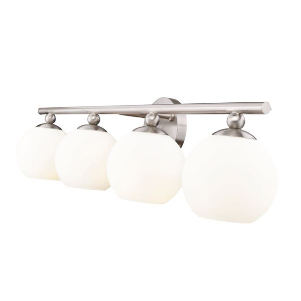 Z-Lite Neoma 30+-in 4-Light Brushed Nickel Vanity Light