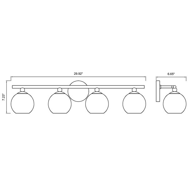 Z-Lite Neoma 30+-in 4-Light Brushed Nickel Vanity Light