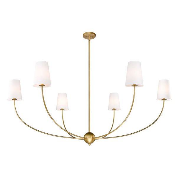 Z-Lite Shannon 6-Light Rubbed Brass Shaded Chandelier