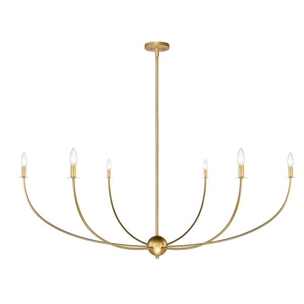 Z-Lite Shannon 6-Light Rubbed Brass Shaded Chandelier