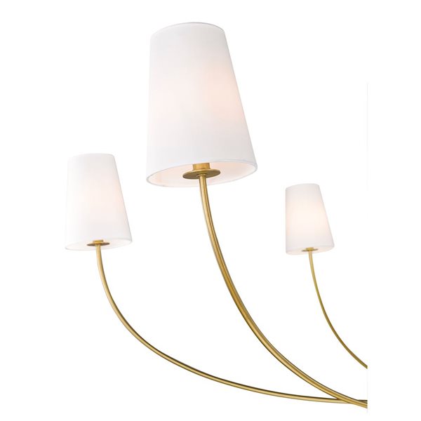 Z-Lite Shannon 6-Light Rubbed Brass Shaded Chandelier