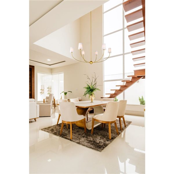 Z-Lite Shannon 6-Light Rubbed Brass Shaded Chandelier