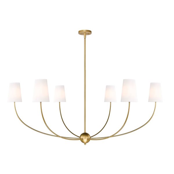 Z-Lite Shannon 6-Light Rubbed Brass Shaded Chandelier