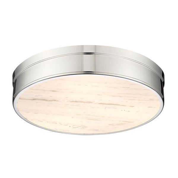 Z-Lite Anders 22-in 3-Light Polished Nickel Flush Mount