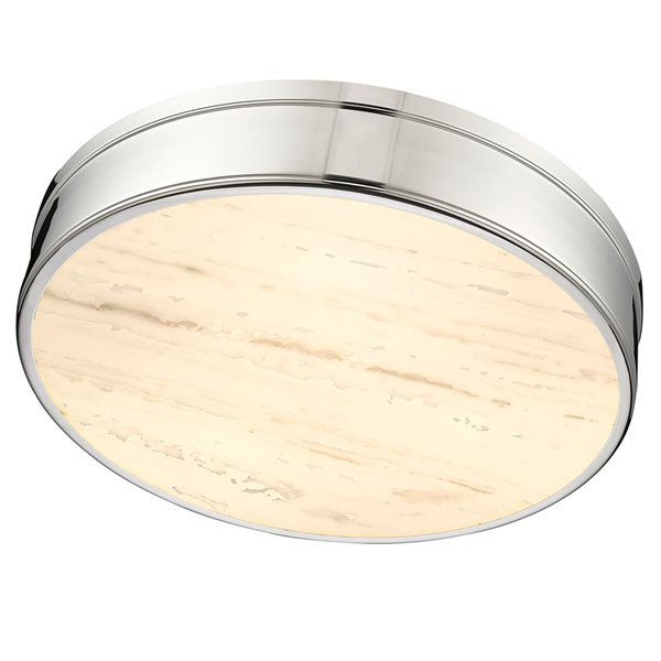 Z-Lite Anders 22-in 3-Light Polished Nickel Flush Mount