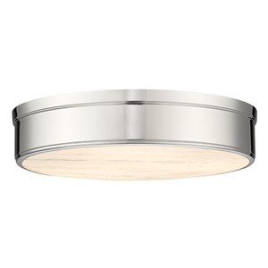 Z-Lite Anders 22-in 3-Light Polished Nickel Flush Mount