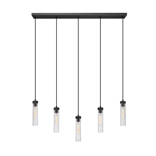 Z-Lite Beau 5-Light Matte Black Linear Chandelier