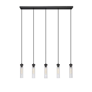 Z-Lite Beau 5-Light Matte Black Linear Chandelier