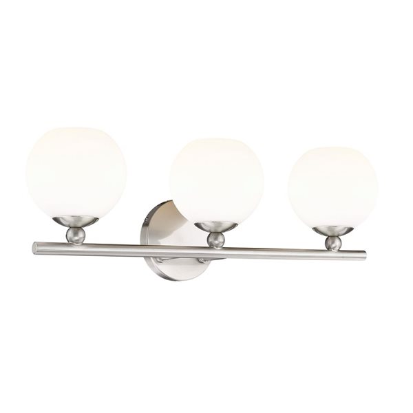 Z-Lite Neoma 21.75-in 3-Light Brushed Nickel Vanity Light