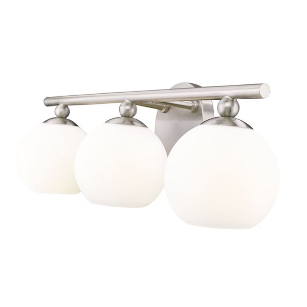 Z-Lite Neoma 21.75-in 3-Light Brushed Nickel Vanity Light