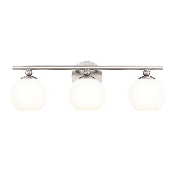 Z-Lite Neoma 21.75-in 3-Light Brushed Nickel Vanity Light