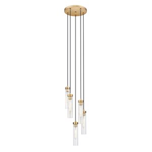 Z-Lite Beau 5-Light Glass Gold Round Chandelier