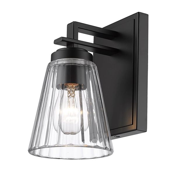 Z-Lite Lyna Matte Black 1-Light Wall Sconce