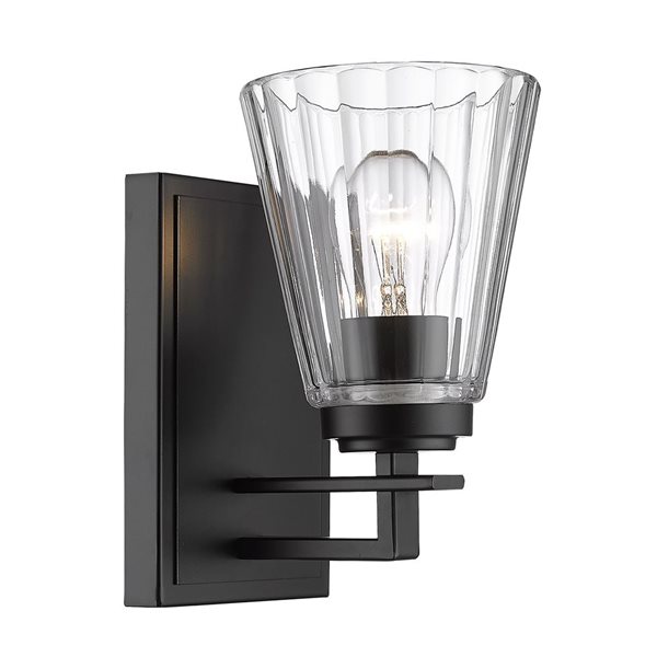 Z-Lite Lyna Matte Black 1-Light Wall Sconce