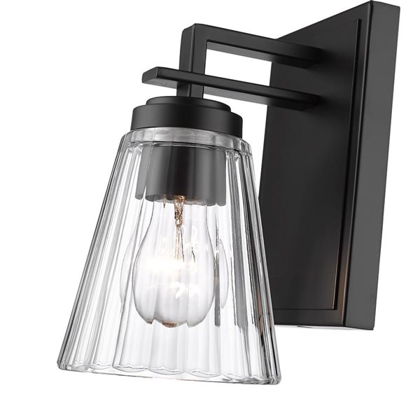 Z-Lite Lyna Matte Black 1-Light Wall Sconce