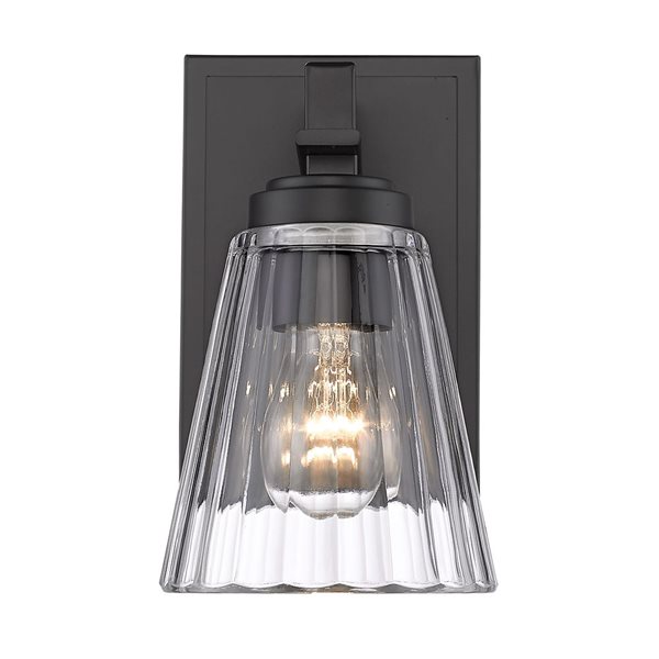 Z-Lite Lyna Matte Black 1-Light Wall Sconce