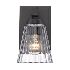 Z-Lite Lyna Matte Black 1-Light Wall Sconce