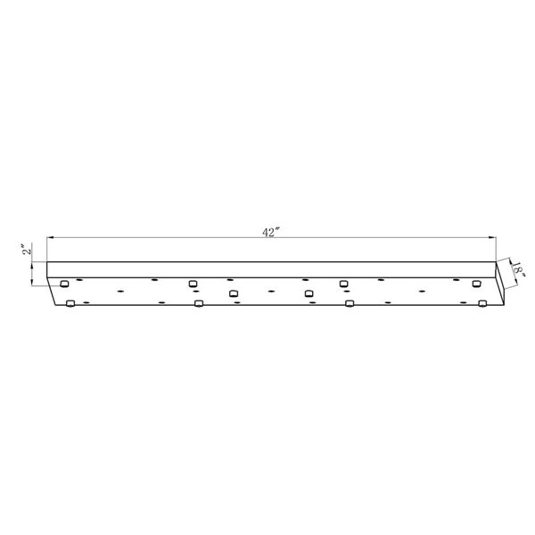 Z-Lite Multi Point Canopy 17-Light Ceiling Plate - Black