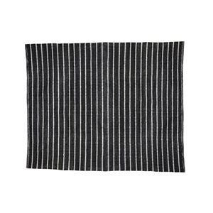 Corriveau Outdoor Furniture Graphite 5 x 7-ft Black and Natural Stripe Indoor/Outdoor Area Rug