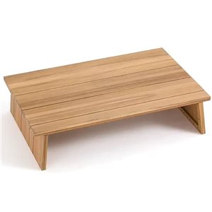 Table basse de style scandinave Fuji de Corriveau Outdoor Furniture en bois d'acacia 35 x 28 po