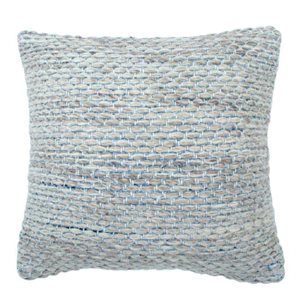 Corriveau Outdoor Furniture Ocean 1-Piece 18 x 18-in Blue Natural Indoor/Outdoor Textured Decorative Cushion