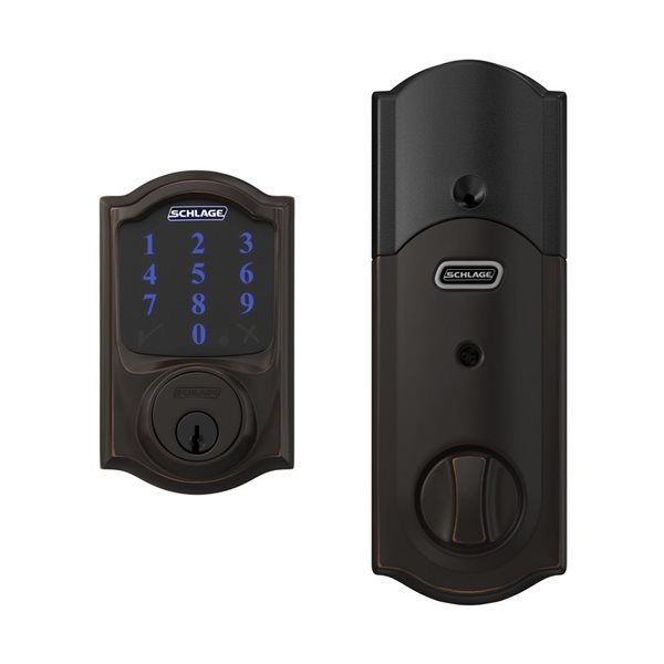 Schlage Connect Camelot Smart Lock Deadbolt with Enabled Wireless Z ...