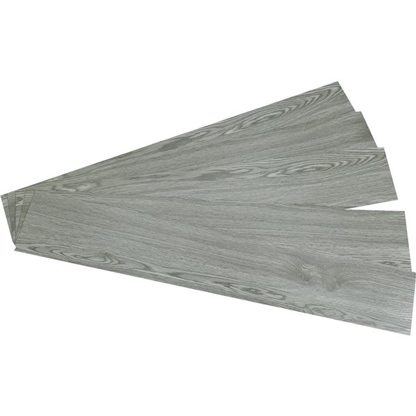 Dundee Deco Falkirk Fermoy II 6 W x 36-in L Grey Peel-and-Stick Vinyl Planks - 36/Box