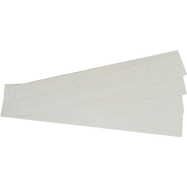 Dundee Deco Falkirk Fermoy II 6 W x 36-in L Off-White Peel-and-Stick Vinyl Planks - 10/Box