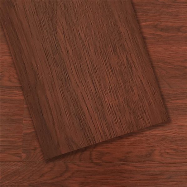 Dundee Deco Falkirk Fermoy II 6 W x 36-in L Mahogany Peel-and-Stick Vinyl Plank - 1 unit per pack