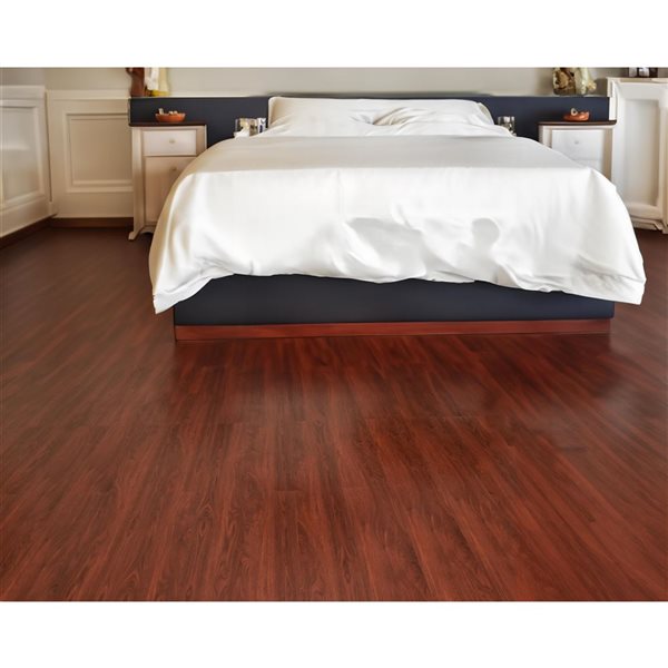 Dundee Deco Falkirk Fermoy II 6 W x 36-in L Mahogany Peel-and-Stick Vinyl Plank - 1 unit per pack