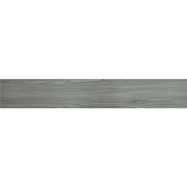 Planche de vinyle autocollante Falkirk Fermoy II de Dundee Deco 6 l. x 36 L. gris, vendue à l'unité