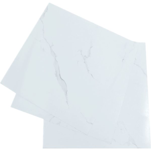 Tuile de vinyle autocollant Falkirk Fermoy II de Dundee Deco 24 x 24 po blanc, 1 u./4 pi²