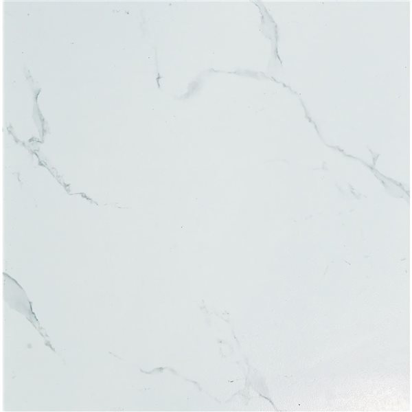 Dundee Deco Falkirk Fermoy II 24 x 24-in White Peel-and-Stick Vinyl Tile Flooring - 1-Piece/4-ft²