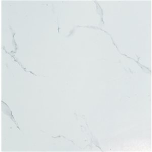 Tuile de vinyle autocollant Falkirk Fermoy II de Dundee Deco 24 x 24 po blanc, 1 u./4 pi²