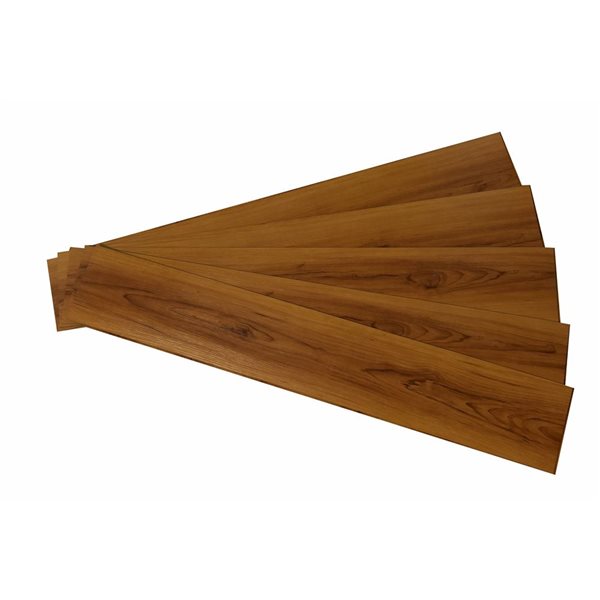 Dundee Deco Falkirk Fermoy II 6 W x 36-in L Golden Oak Peel-and-Stick Vinyl Planks - 36/Box