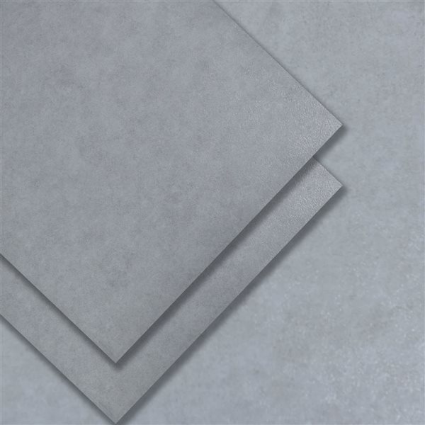 Tuile de vinyle autocollant Falkirk Fermoy II de Dundee Deco 24 x 24 po gris cendré, 1 u./4 pi²