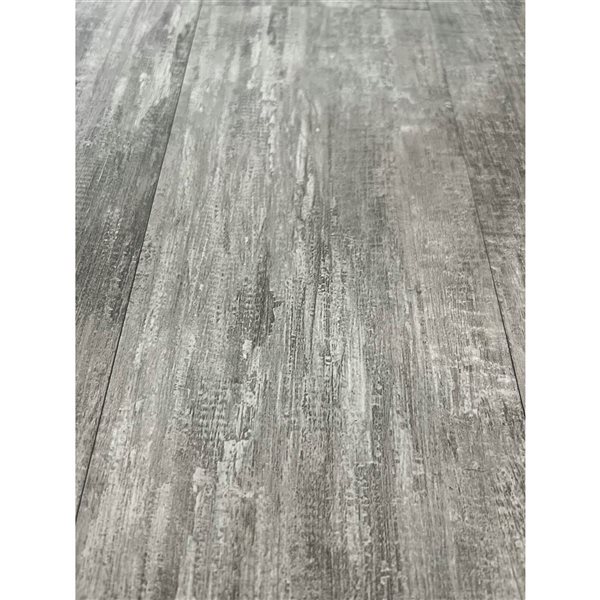 Planche de vinyle autocollante Falkirk Fermoy II de Dundee Deco 6 l. x 36 L. gris espagnol, vendue à l'unité